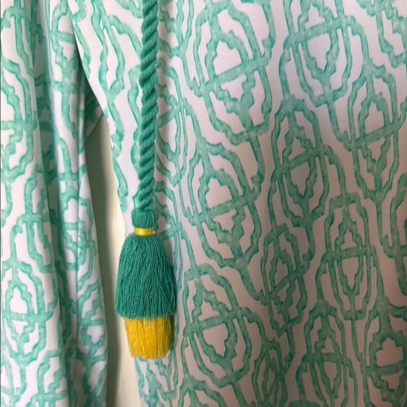 Cabana Life Teal and Yellow Swim Coverup size M/L - Picture 2 of 7